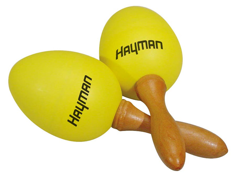 Hayman SE-2-YW schudeieren, plastic, geel, paar, met steel, 45 grams