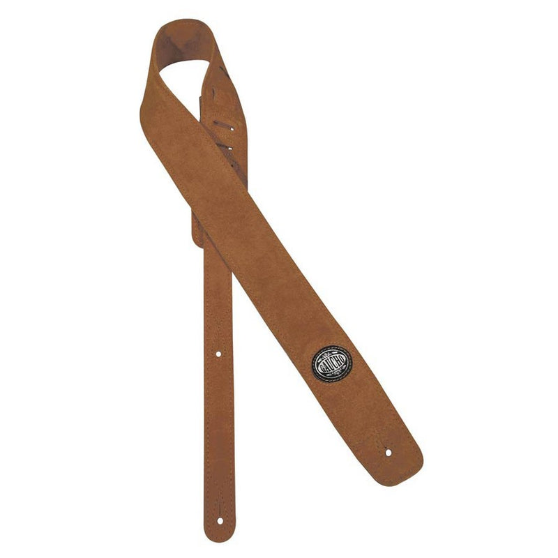 Gaucho GST-610-LBR guitar strap, light brown suede top, light brown suede back