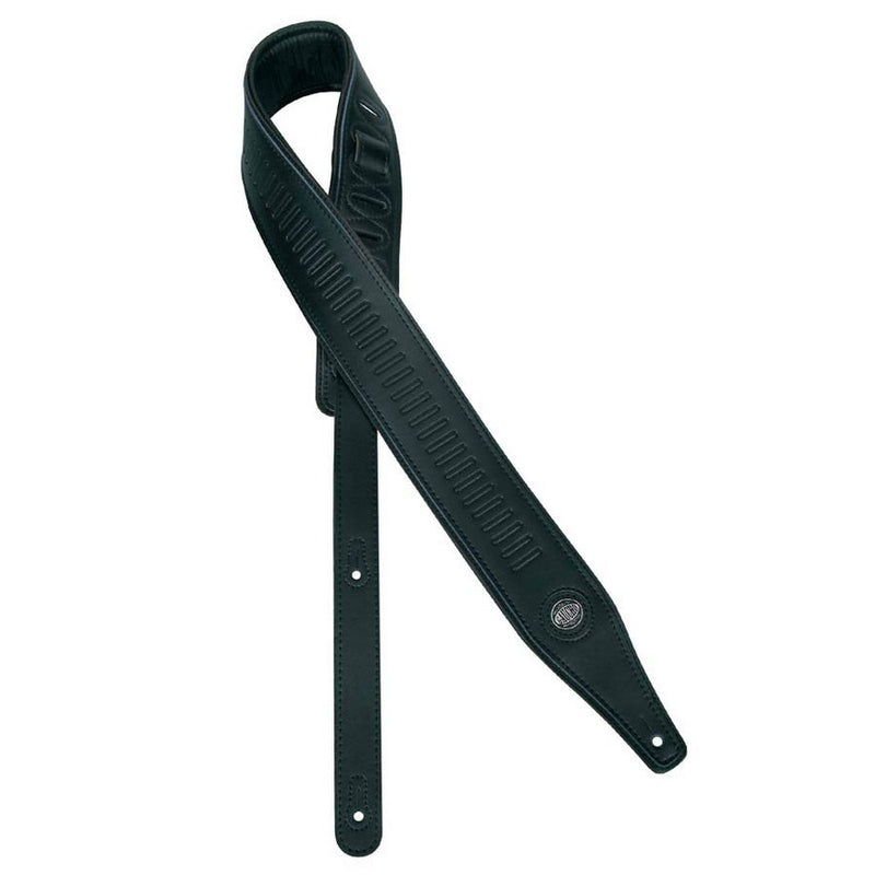 Gaucho GST-643-BK guitar strap, faux leather, black