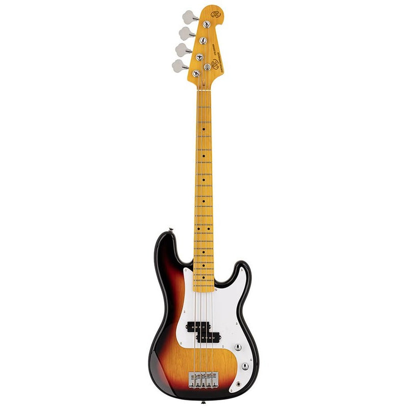 SX SPB5734-3TS 3/4 scale length vintage 57 P-style electric bass guitar, with split single coil pickup, with bag,
