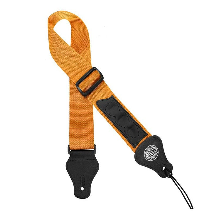 Gaucho GST-55-YE guitar strap, with 3 pick holders, yellow nylon