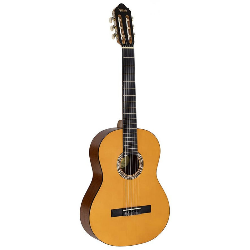 Valencia VC204H klassieke gitaar 4/4 hybride hals. sitka sparren top. nato zij- & achterblad. satin finish antiek
