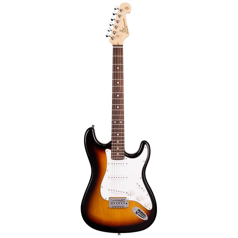 SX ED1/3TS electric guitar, with 3 single coil pickups and vintage tremolo, bag, sunburst