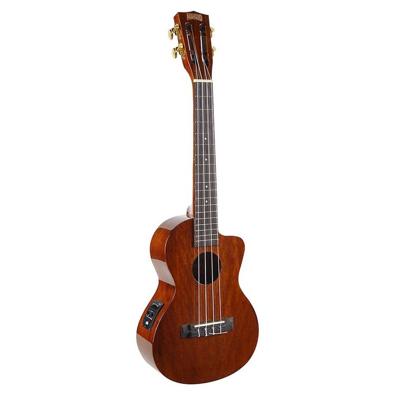 Mahalo MJ3CEVNA tenor ukulele, cutaway, MEQ2 onboard preamp and tuner, vintage natural, with padded bag & strap