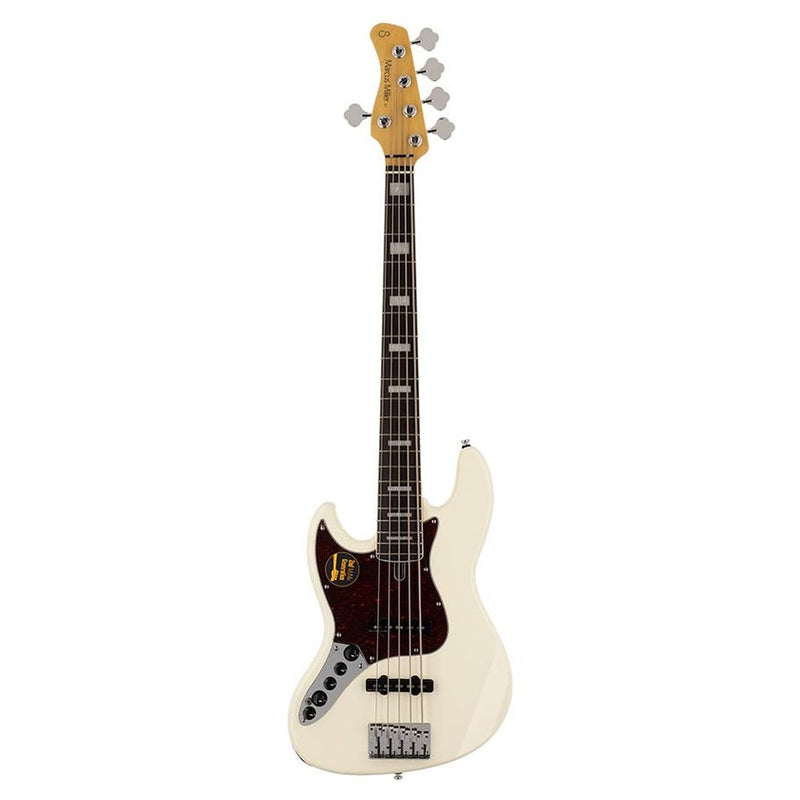 Sire V7+ A5L/AWH lefty alder 5-string active bass guitar antique white