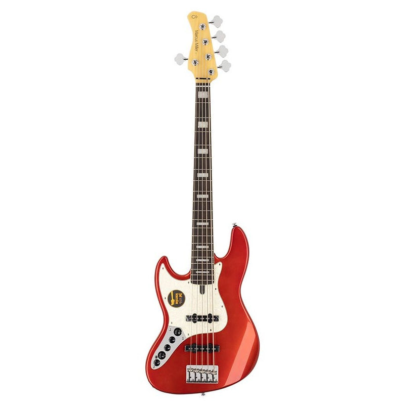 Sire V7+ A5L/BMR lefty alder 5-string active bass guitar bright metallic red