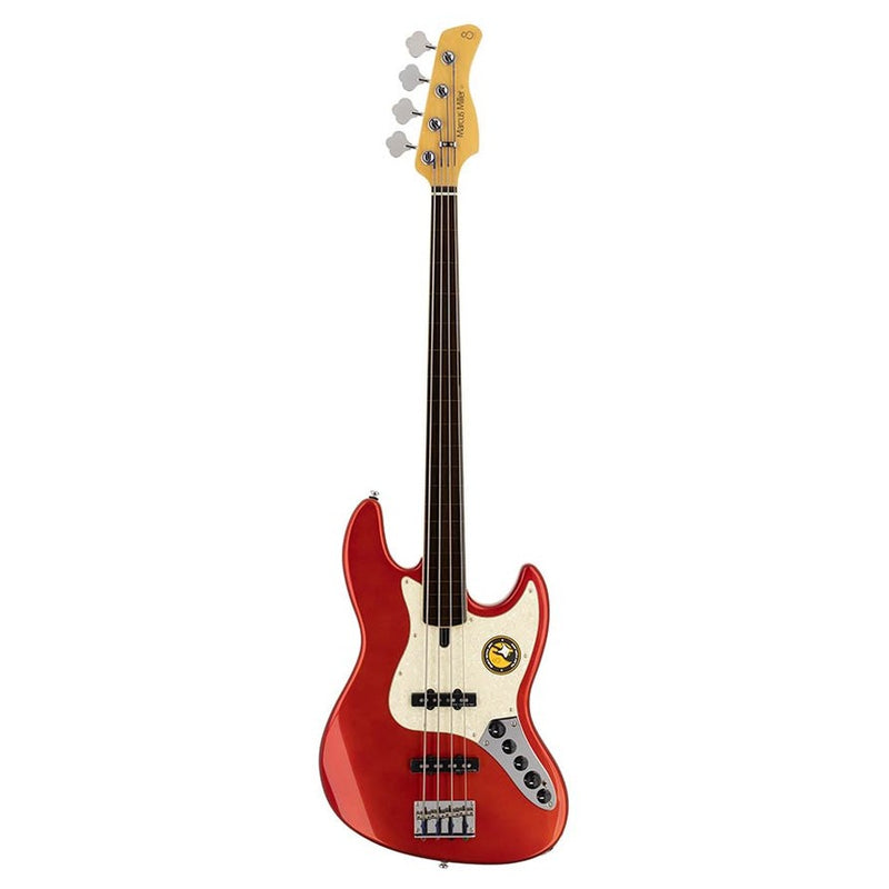 Sire V7+ A4F/BMR fretless alder 4-string active bass guitar bright metallic red