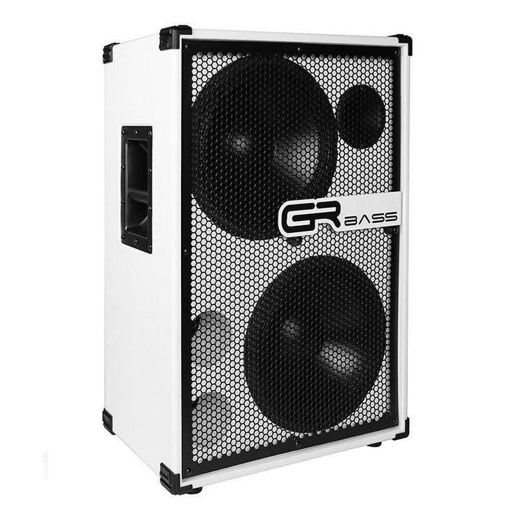 GR Bass GR212/T4W premium birch plywood speaker cabinet, 2x12"+1" 700w 20kg, 4 ohm, white tolex