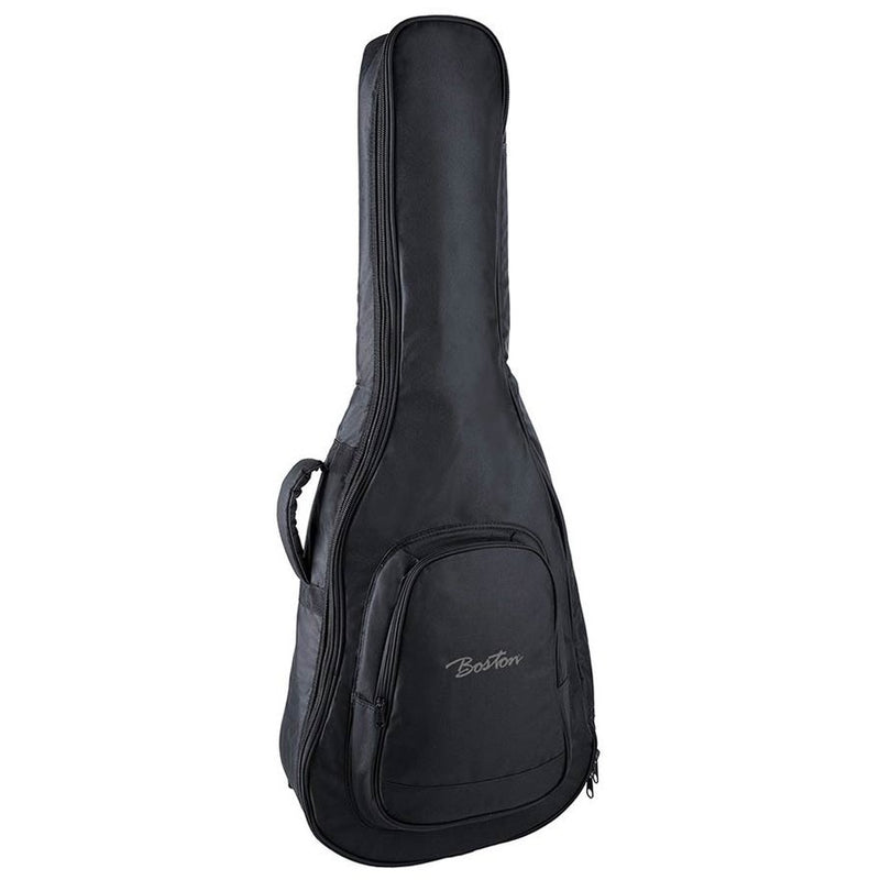 Boston K-1012.2 gig bag for classic guitar, 10 mm. padding, cordura, 2 straps, large pocket, black, 1/2-scale