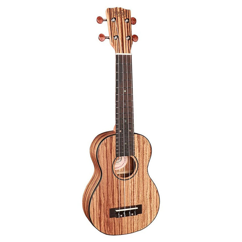 Korala UKS-510 soprano ukulele, all zebrano, open guitar machine heads