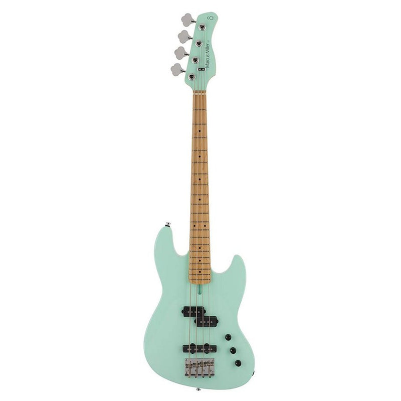Sire U5 A4/MT alder with flamed maple top 4- string short scale passive bass guitar mint green