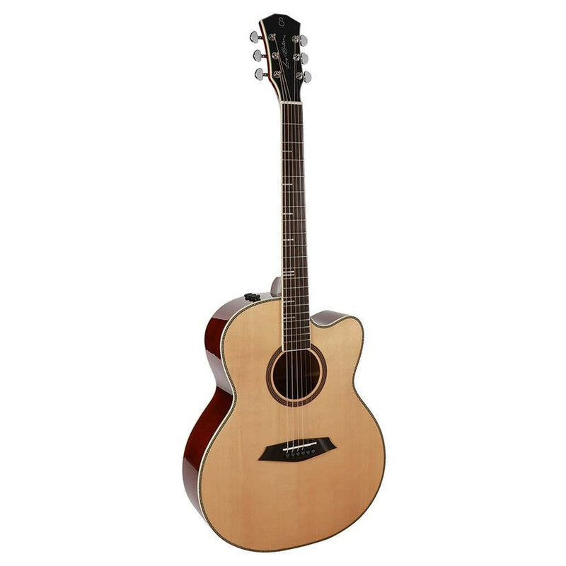 Sire A4GSNT acoustic grand auditorium guitar, solid top and back (roasted top) with SIB electronics, natural
