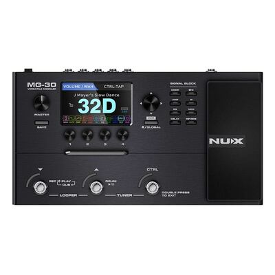 NUX MG-30 professional multi-effect pedal with amplifier modeling and IR loader