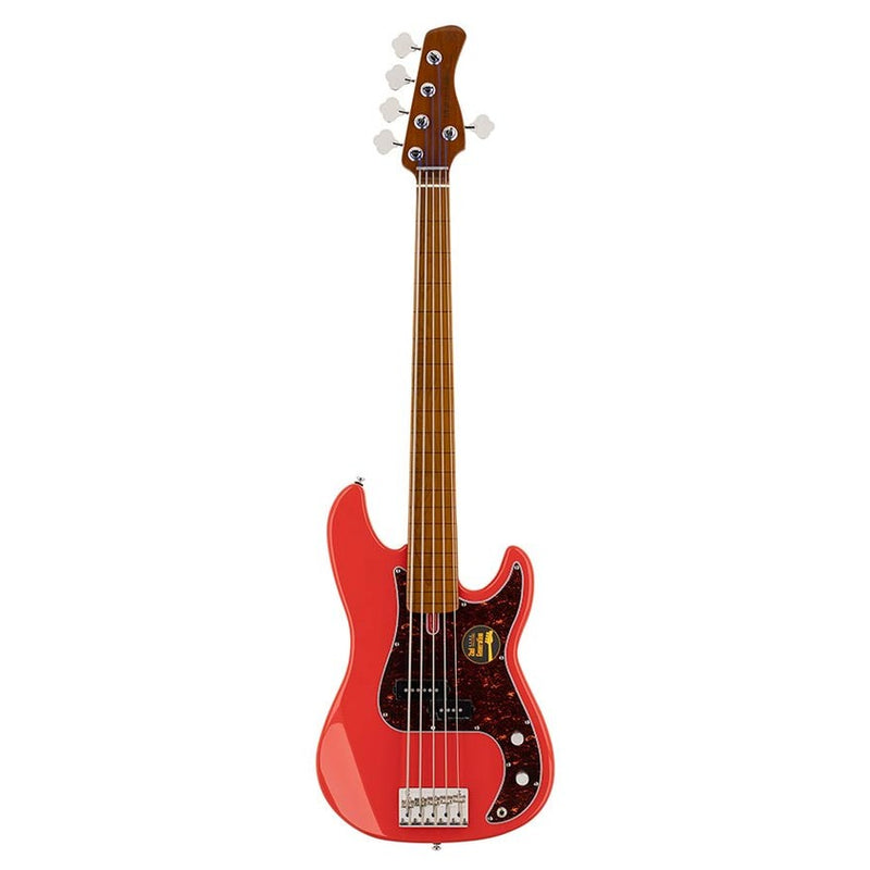 Sire P5 A5F/DRD fretless alder 5-string passive bass guitar dakota red