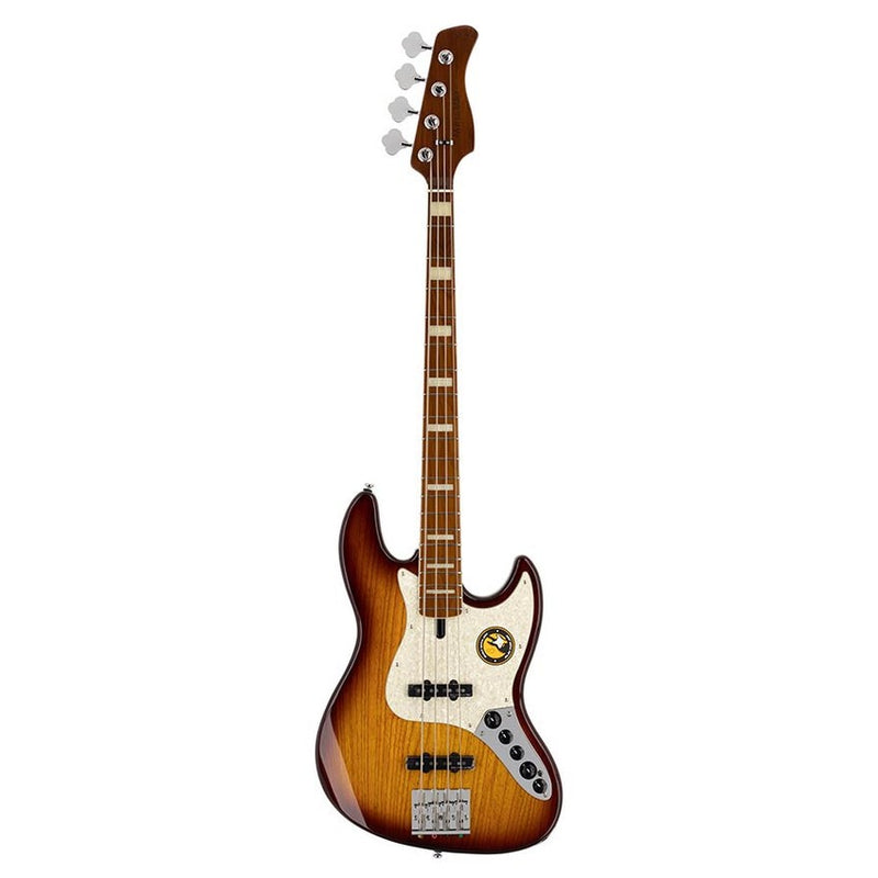 Sire V8 S4/TS swamp ash 4-string active bass guitar tobacco sunburst, incl. gigbag
