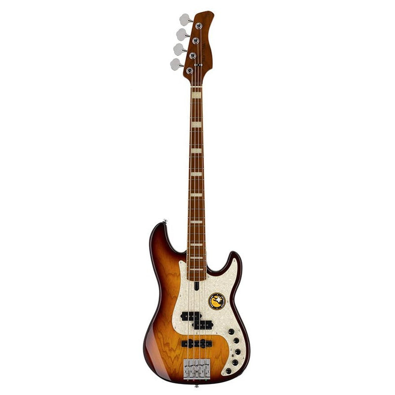 Sire P8 S4/TS swamp ash 4-string active bass guitar tobacco sunburst, incl. gigbag