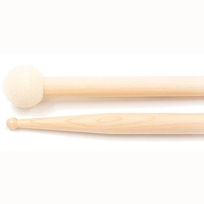 Wincent W-SD6 maple drumstok/mallet SD6 met 32mm hard vilten bal en SD2 handvat