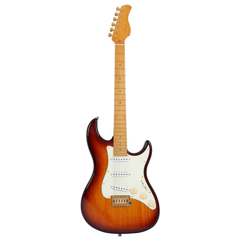 Sire S10 SSS/TS swamp ash electric guitar S-style, tobacco sunburst, hardcase included