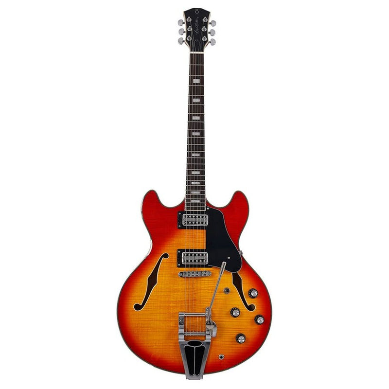 Sire H7T/CS electric archtop guitar with tremolo, cherry sunburst