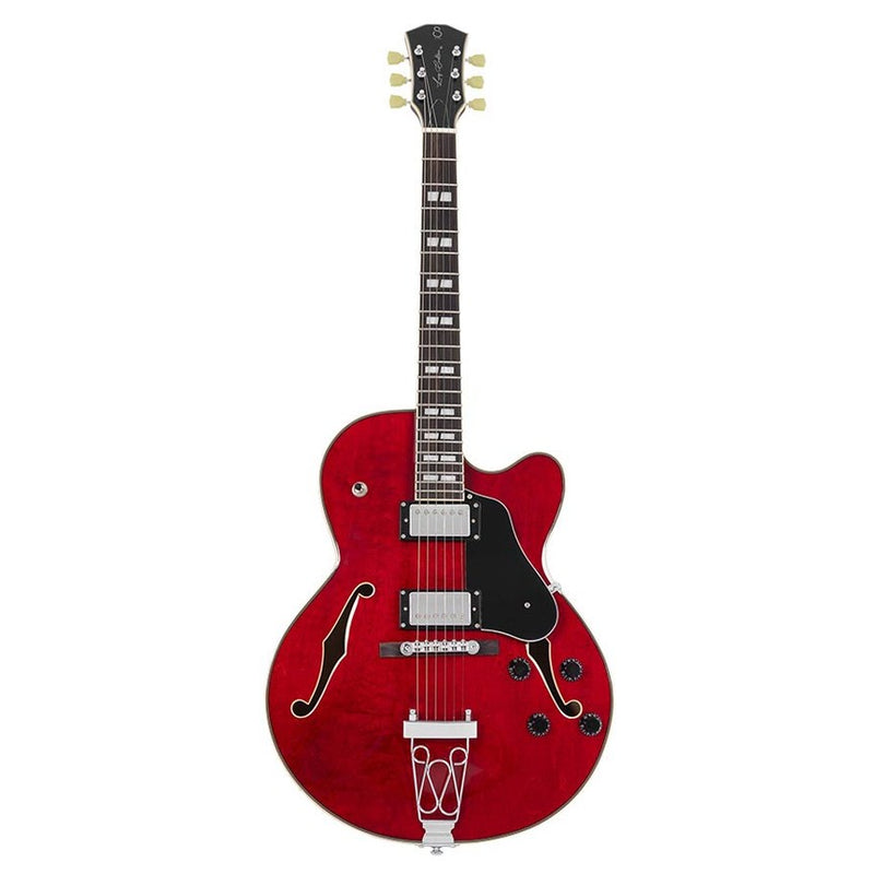 Sire H7F/STR electric archtop guitar, see through red