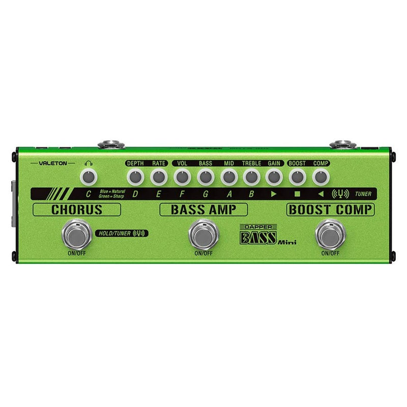 Valeton MES-2 effect strip DAPPER BASS MINI with tuner + compressor + EQ + chorus