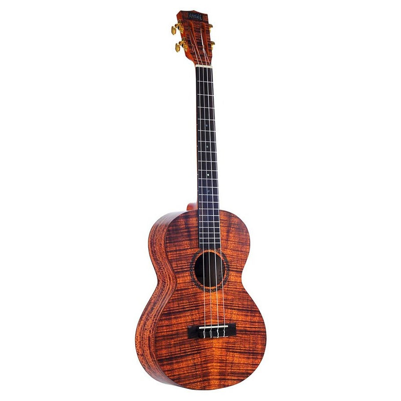 Mahalo MA4KA baritone ukulele flame koa, linden body, mahogany neck, amara ebony fb, matt photo finish, with bag