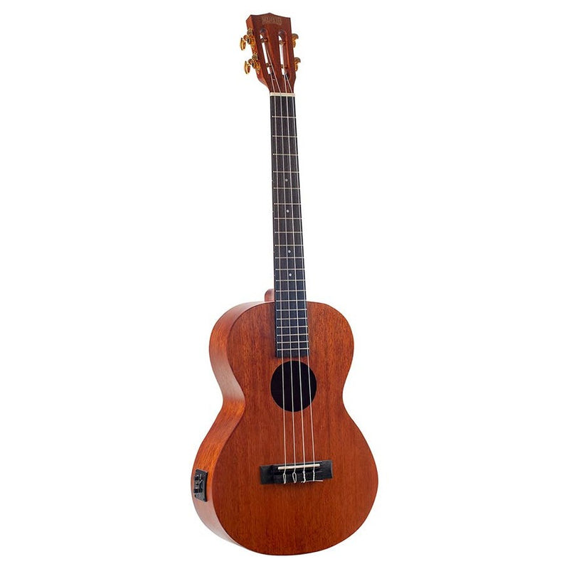 Mahalo MJ4VTTBR baritone ukulele, 1V+1T (MVT2), transparent brown, with padded bag & strap
