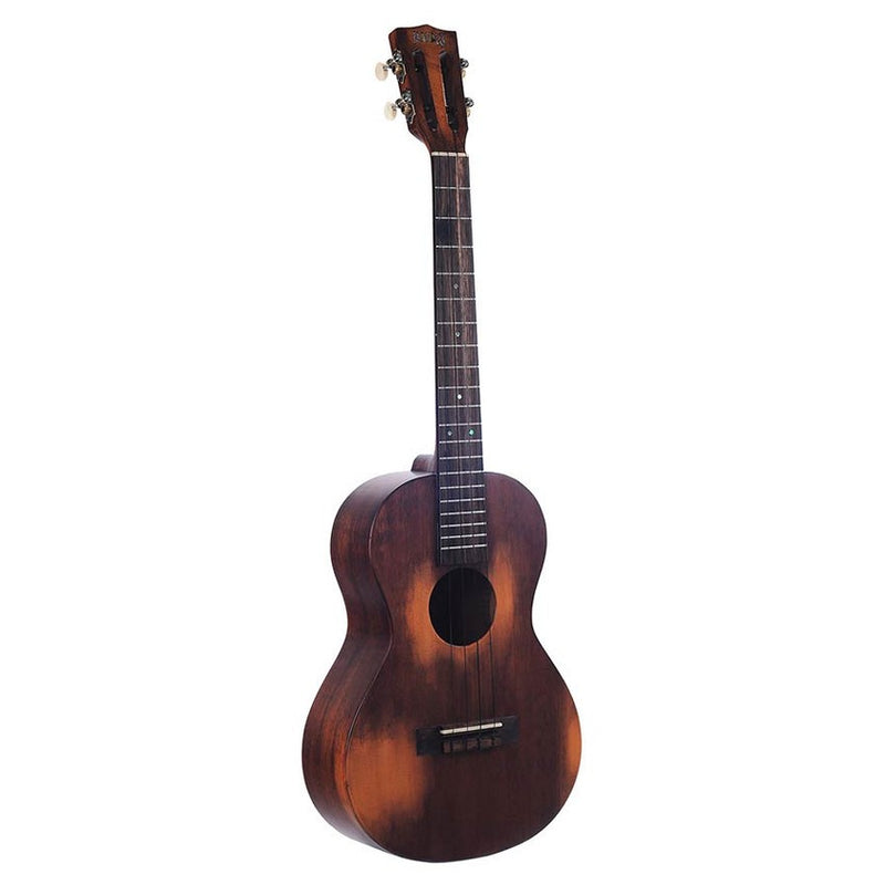 Mahalo MO4 all solid baritone ukulele, red cedar top, mahogany body & neck, amara ebony fb, with bag and strap
