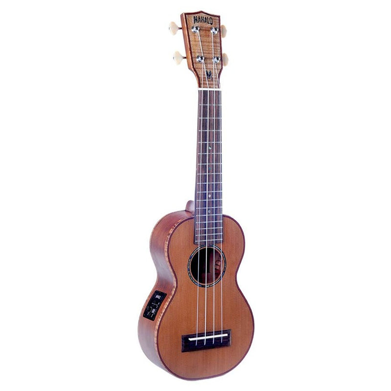 Mahalo MM1E all solid soprano ukulele, MEQ2 preamp & tuner, toneflow bracing, natural matt, with bag and strap