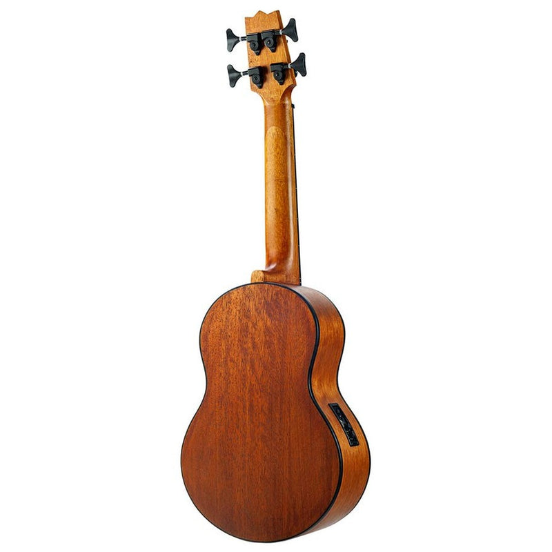 Mahalo MB1TBR electric ukulele bass, transparent brown, with padded bag and strap