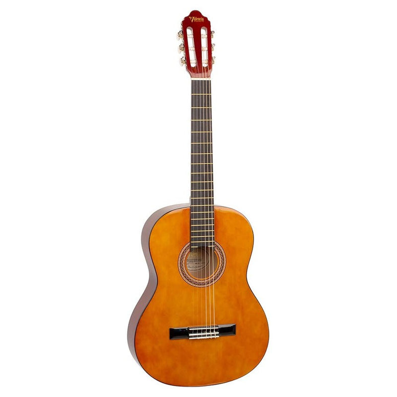 Valencia VC104L klassieke gitaar. linkshandig. linden body. esdoorn fb. hoogglans finish