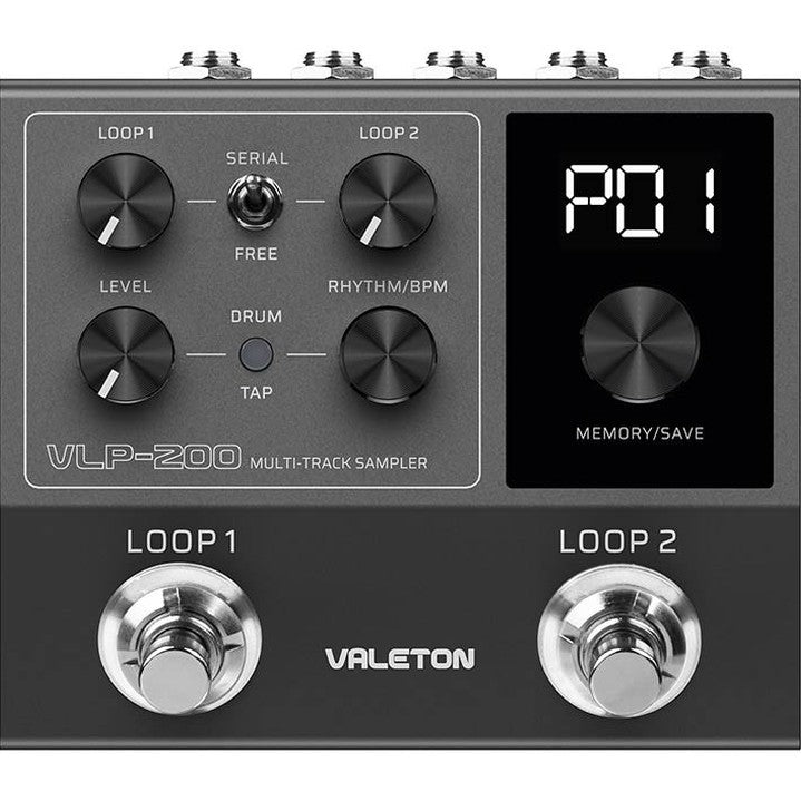 Valeton VLP-200 multi-track (24 bit stereo) looper pedal with drum patterns, 6 hrs recording