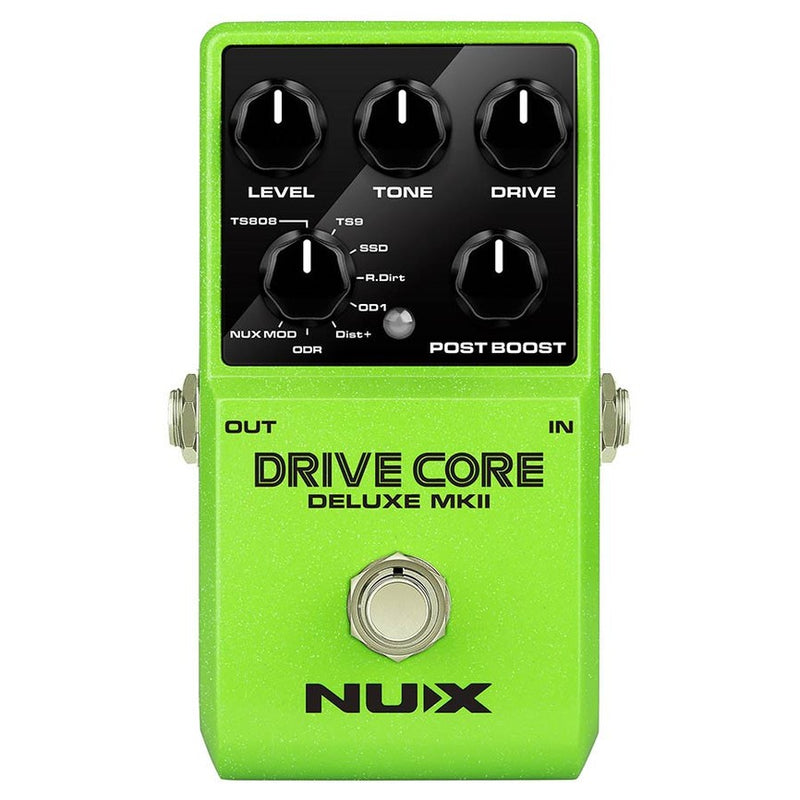 NUX NCO-2 8-in-1 analog overdrive pedal DRIVE CORE DELUXE MKII with post boost for solos