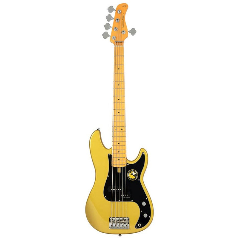 Sire P5 A5/MGO alder 5-string passive bass guitar metallic gold
