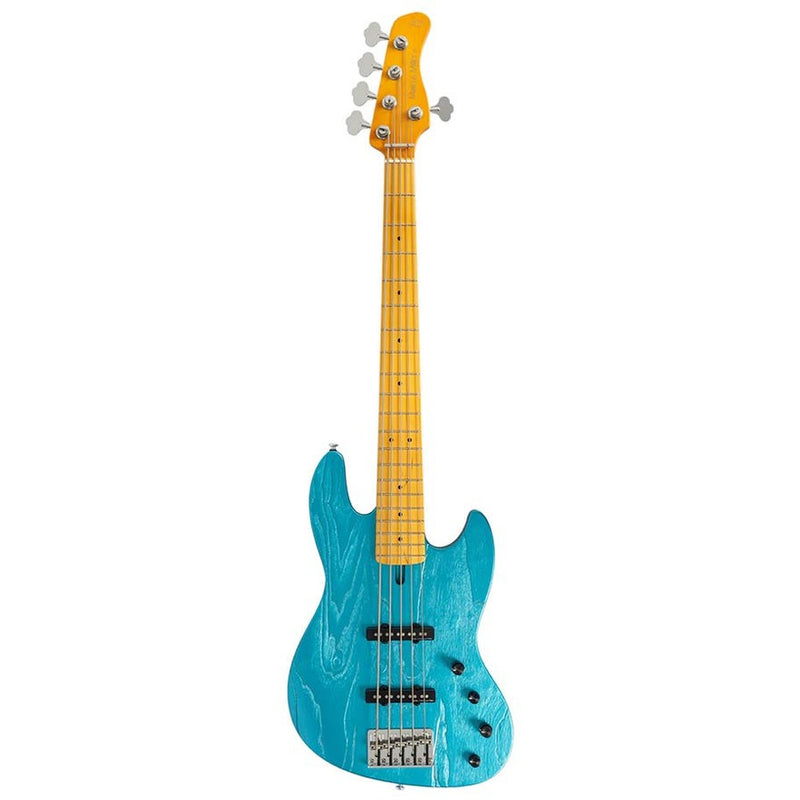 Sire V6 5/OTB mahogany+ash top 5-string active bass guitar ocean turqoise blue