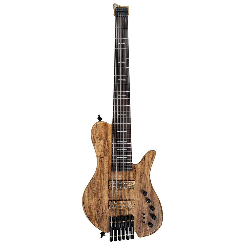 Sire F10Dx 6H/NTS swamp ash + spalted maple top 6-string active headless bass guitar, natural satin, hardfoam case