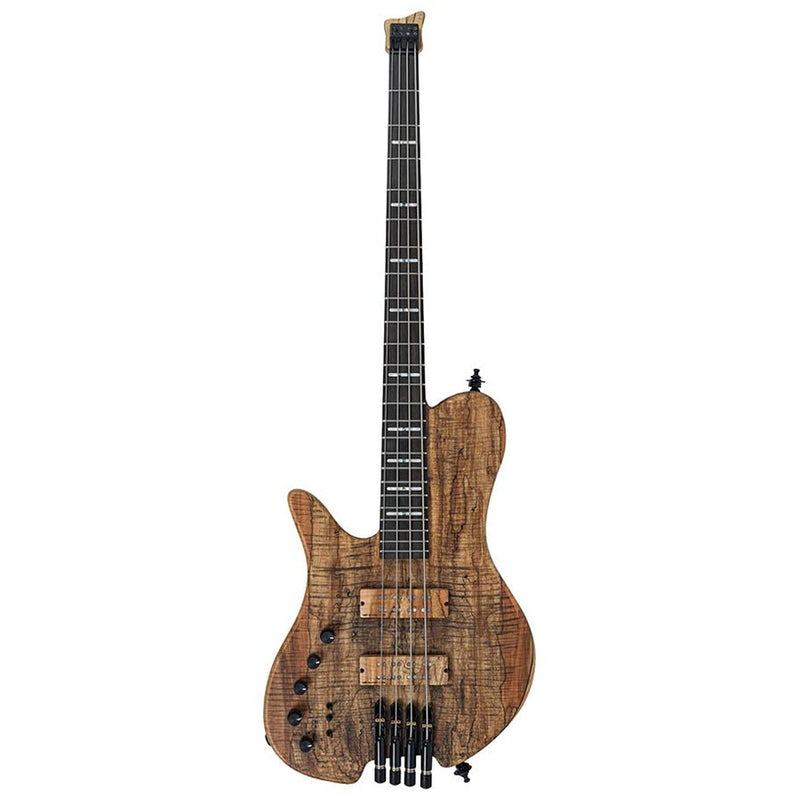 Sire F10Dx 4HL/NTS lefty swamp ash + spalted maple top 4-string active bass guitar, natural satin, hardfoam casee