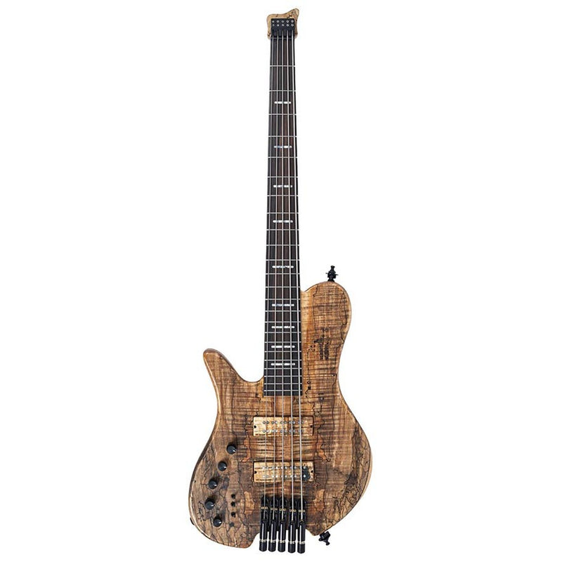 Sire F10Dx 5HL/NTS lefty swamp ash + spalted maple top 5-string active bass guitar, natural satin, hardfoam casee