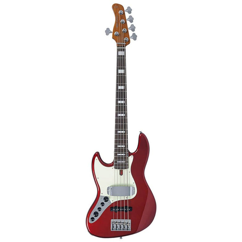 Sire V7N A5L/CAR lefty alder 5-string active bass guitar candy apple red