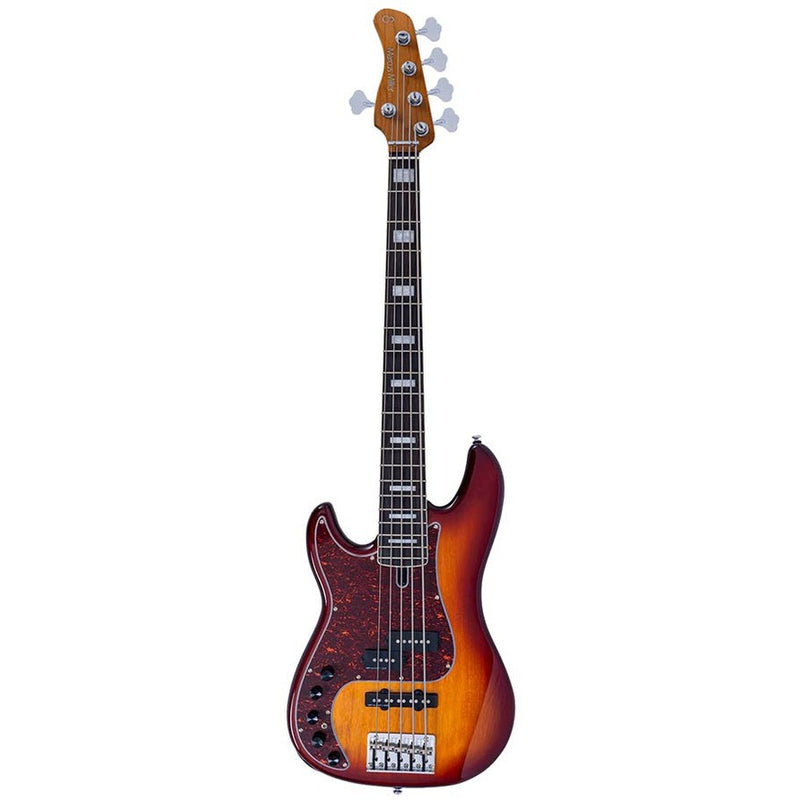 Sire P7N A5L/TS lefty alder 5-string active bass guitar tobacco sunburst