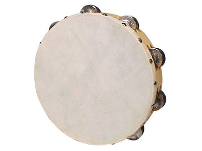 Hayman CSW-1018 tamboerijn, natuurvel, 10", 18 schellen, hout