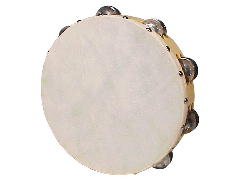 Hayman CSW-1018 tamboerijn, natuurvel, 10", 18 schellen, hout