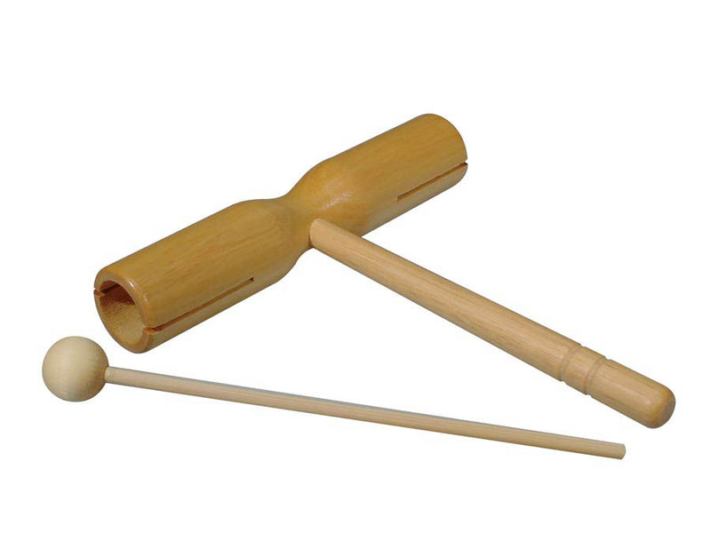 Hayman PA-35 2-tonige buisvormige woodblock, hout, T-model, klein, met klopper