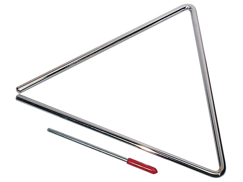 Hayman PA-50-1 10" triangel, verchroomd, met klopper, diameter: 8 mm.