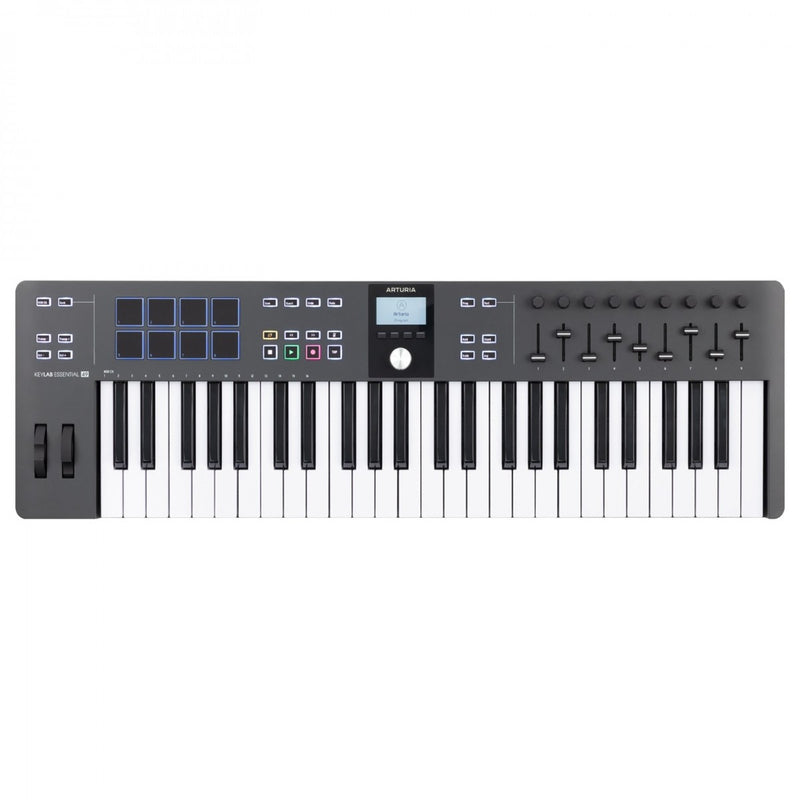 Arturia Keylab Essential 3 49 Black Universele 49-toetsen Midi Controller-toetsenbord in Zwarte Editie