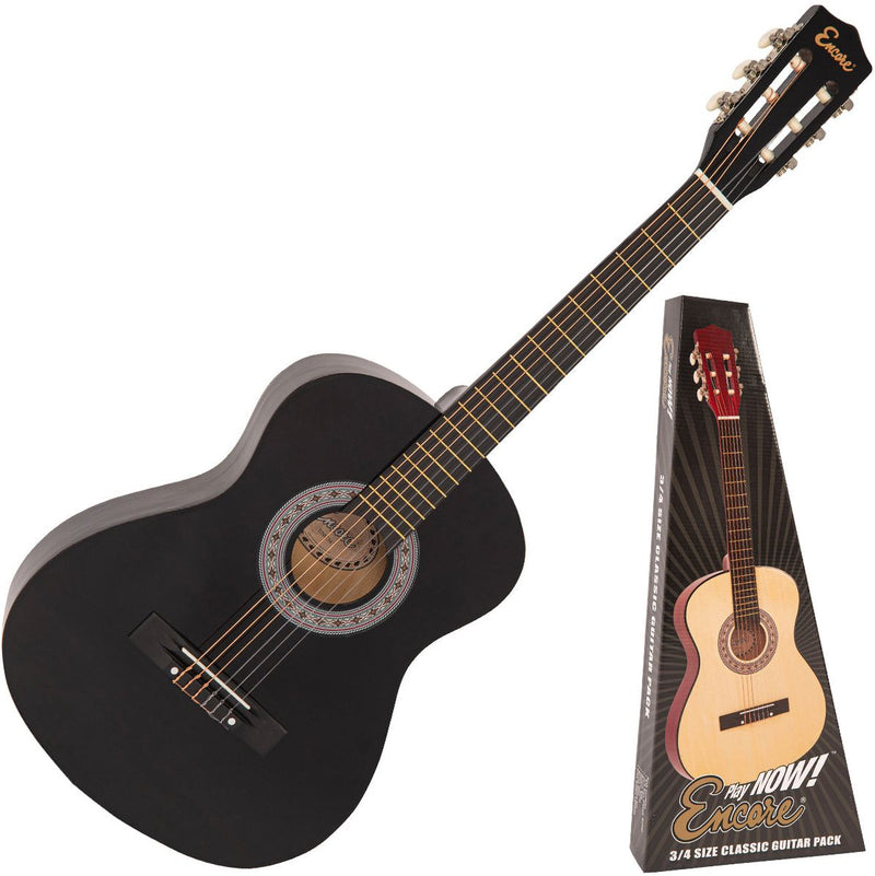 Encore 34 Size Guitar Outfit - Black