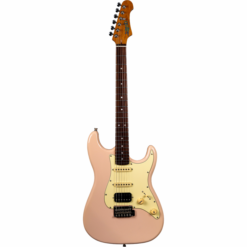Jet Guitars JS-400 PK R S-stijl HSS Schelp roze, Rosew. FB