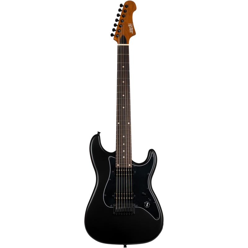 Jet Guitars JS-407 MBK R S-stijl 7-snarige HH Matt Zwart, Rosew. FB