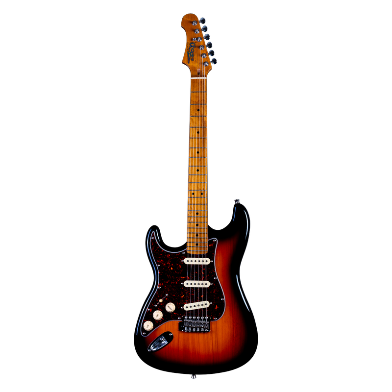 Jet Guitars JS-300 SB LH S-stijl SSS Linkshandig Sunburst