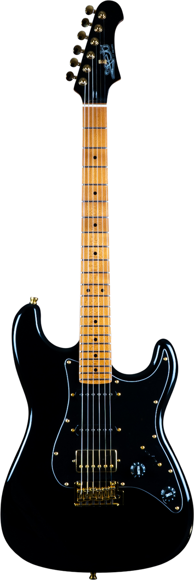Jet Guitars JS-400 BK G S-stijl HSS Goud HW Zwart